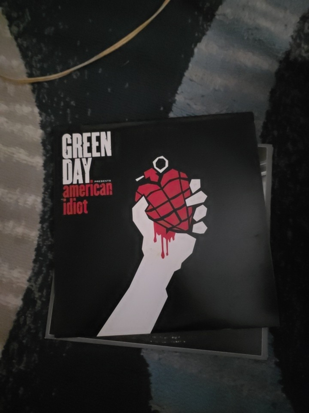 American Idiot Vinyl Record Accent - Black & Red